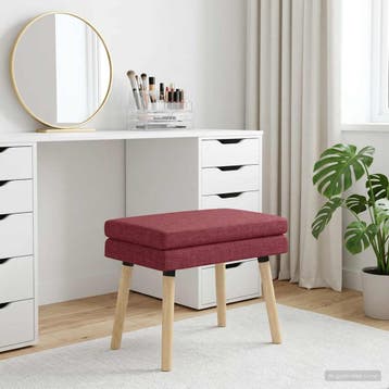 vidaXL Dubbel-laags bank Wijnrood 60 x 40 x 46 cm Stof, Verzenden, Nieuw