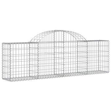 vidaXL Schanskorf gewelfd 200x30x60/80 cm gegalvaniseerd, Verzenden, Nieuw
