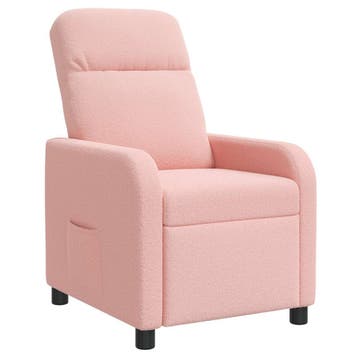 vidaXL Recliner Roze Bouclé, Huis en Inrichting, Fauteuils, Verzenden, Nieuw