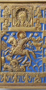 Reis-icoon - Dimitri (Demetrius) van Thessalloniki - Brons,