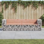 vidaXL Tuinbank schanskorfontwerp 244x71x65,5 cm massief, Verzenden, Nieuw
