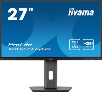 Iiyama ProLite XUB2797QSN-B2 Zwart , 27 Quad HD monitor, Computers en Software, Monitoren, Iiyama, IPS, Ophalen of Verzenden, Zo goed als nieuw