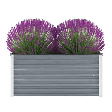 vidaXL Plantenbak verhoogd 100x40x45 cm gegalvaniseerd staal, Verzenden