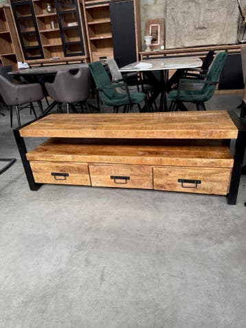 Sohoto tv-dressoir, mangohout (nieuw, outlet), Nieuw