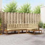vidaXL Buiten bank set Natuurlijk en Beige, Verzenden, Nieuw