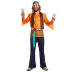 Hippie 60S Kostuum Oranje Heren, Kleding | Heren, Verzenden, Nieuw