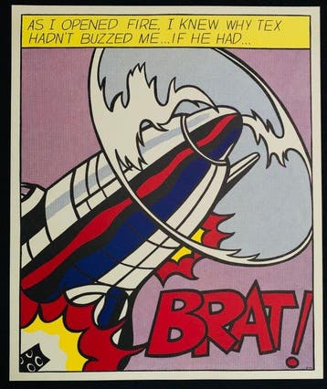 Roy Lichtenstein - “As i opened Fire”. Triptych., Antiek en Kunst