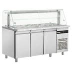 Saladette | 421L | RVS | 3 Deuren (1/1 GN) | Boven 20x 1/4, Verzenden, Nieuw in verpakking