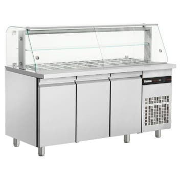 Saladette | 421L | RVS | 3 Deuren (1/1 GN) | Boven 20x 1/4, Verzenden, Nieuw in verpakking
