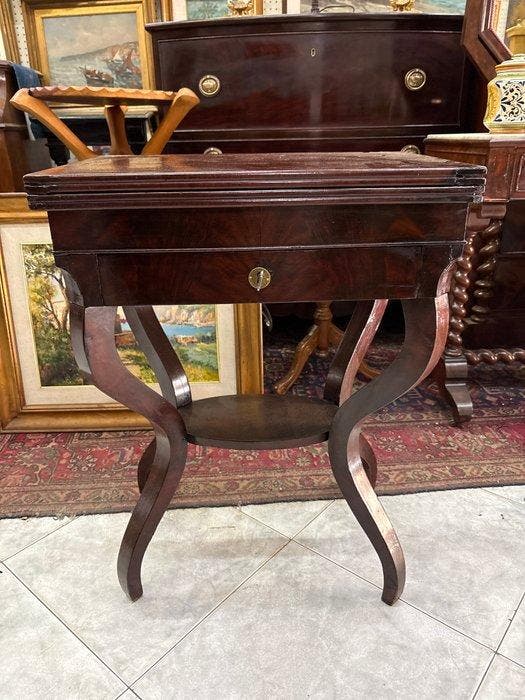 Speeltafel - Palissander, Antiquités & Art, Antiquités | Autres Antiquités