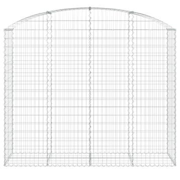 vidaXL Schanskorf gewelfd 200x50x160/180 cm gegalvaniseerd, Verzenden, Nieuw