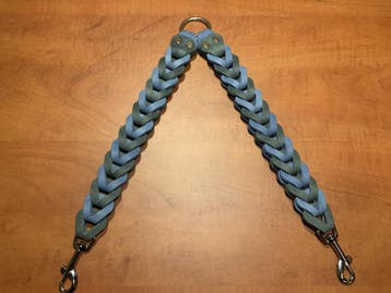 Leren duo honden riem Blue/grey, Ophalen of Verzenden, Nieuw