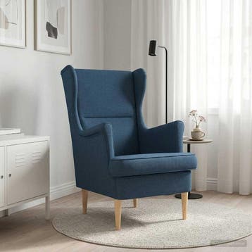 vidaXL Fauteuil Blauw Stof, Verzenden