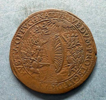 Spaanse Nederlanden. Jeton 1596 - Dreigende inval in