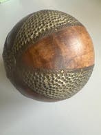 Sculpture, Vintage Indian Decorative Wooden Ball - 15 cm -, Antiek en Kunst