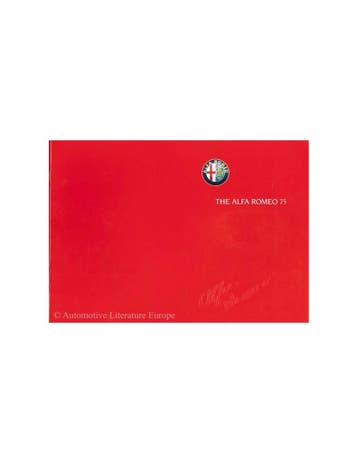 1989 ALFA ROMEO 75 BROCHURE ENGELS