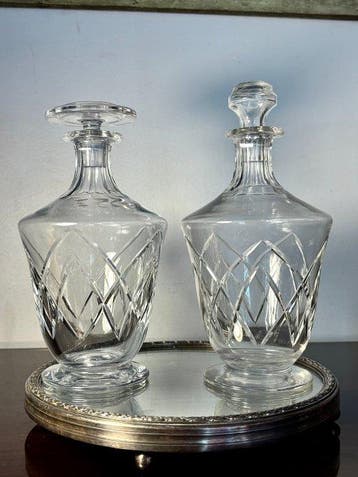 Cristal dArgenthal /Saint Louis - Karaf (2) - Kristal, Antiek en Kunst