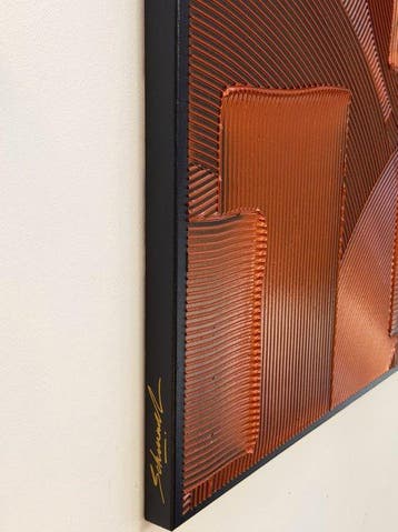 Sarah Schwarzl - Frequency COPPER ON INDIGO (Frame included)