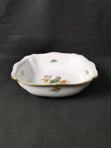 Meissen - Uccelli e farfalla - insalatiera - D.24cm - 1.Wahl