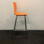 barkruk zithoogte 77 cm, oranje - chroom