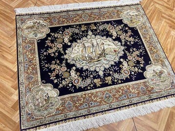 China, Hereke - Tapijt - 124 cm - 98 cm - zijden tapijt