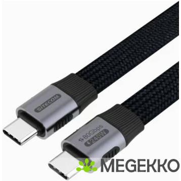 Sitecom USB-C to USB-C Full feature Flat Cable 80Gbps 8K, Verzenden