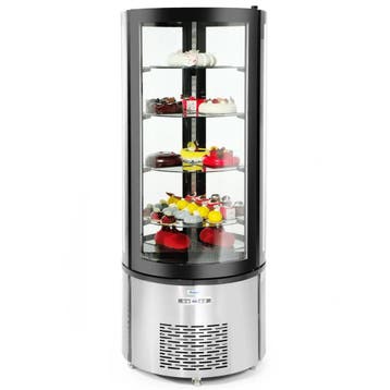 Gebaksvitrine | 360L | RVS/Zwart | 0°C/+6°C | Geforceerd |, Verzenden