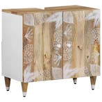 vidaXL Wastafelkast 62x33x58 cm massief mangohout, Huis en Inrichting, Verzenden, Nieuw