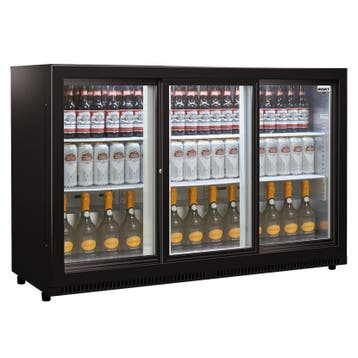 Barkoelkast | 330L | Zwart | 0°C/+10°C | Geforceerd |, Verzenden