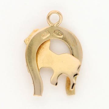 Hanger - 18 karaat Geel goud - Paard - Hoefijzer, Bijoux, Sacs & Beauté