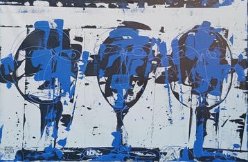 Gustav Schiffmacher - nu 2335 - drei Akteure aus dem Theater, Antiquités & Art, Art | Peinture | Moderne