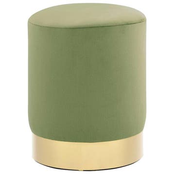vidaXL Kruk fluweel 28 x 36 cm mosterdgroen en goudkleurig, Verzenden
