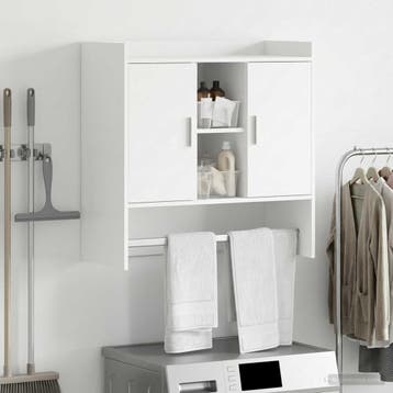 vidaXL Wandplank Muurmontage Wit 80 x 36 x 80 cm Bewerkt, Verzenden