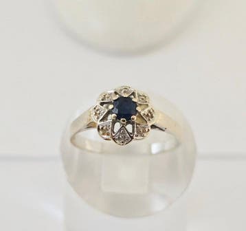 Sans prix de réserve - Bague - 8 carats Or blanc - Gemme de