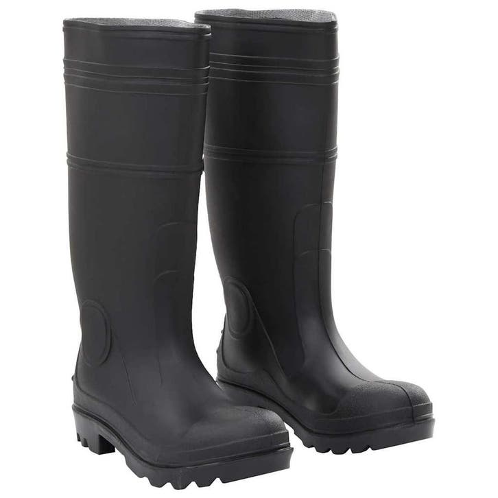 vidaXL Regenlaarzen maat 38 PVC zwart, Sports nautiques & Bateaux, Pêche à la ligne | Général, Envoi