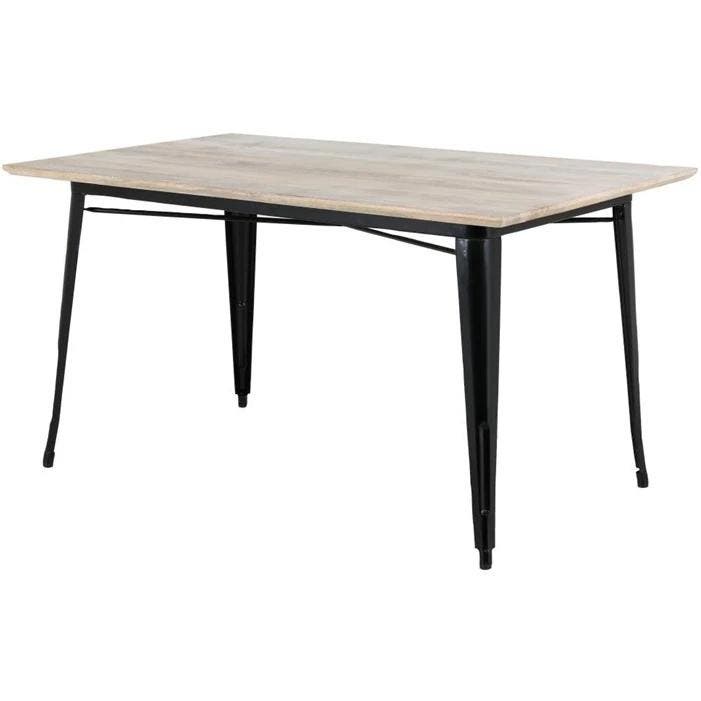 Tafel | BISTRO | Hout/Staal | Mangohout Blad | Zwart Frame, Zakelijke goederen, Horeca | Keukenapparatuur, Nieuw in verpakking