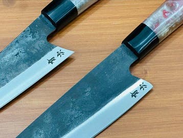 Keukenmes - Japanse koksmessen - Handgemaakt Japans staal, Antiquités & Art