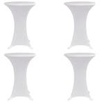 vidaXL Statafelhoes 4 st stretch Ø80 cm wit, Tuin en Terras, Verzenden, Nieuw