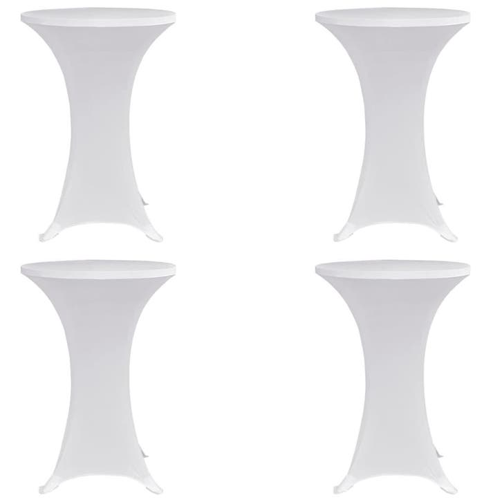 vidaXL Statafelhoes 4 st stretch Ø80 cm wit, Tuin en Terras, Tuinmeubel-accessoires, Nieuw, Verzenden