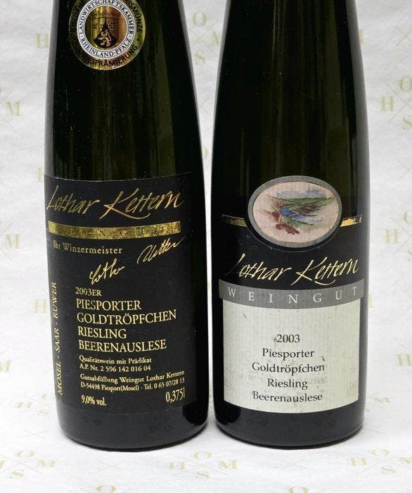 2003 Weingut Lothar Kettern, BA - Piesporter Goldtröpfchen, Collections, Vins
