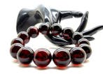 Armband Baltische barnsteen kralen 16 mm 38,6 in kersenkleur
