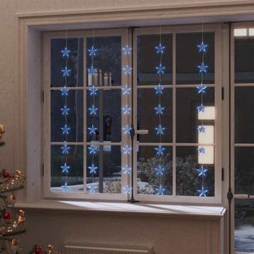 vidaXL Lichtsnoergordijn sterren met 200 LEDs en 8 functies, Verzenden, Nieuw