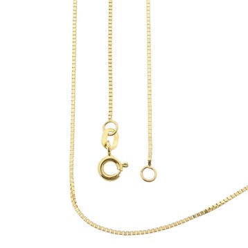 Gouden venetiaanse schakelketting; 14 karaat; 61 cm, Handtassen en Accessoires, Ophalen of Verzenden, Gebruikt, Goud, Goud