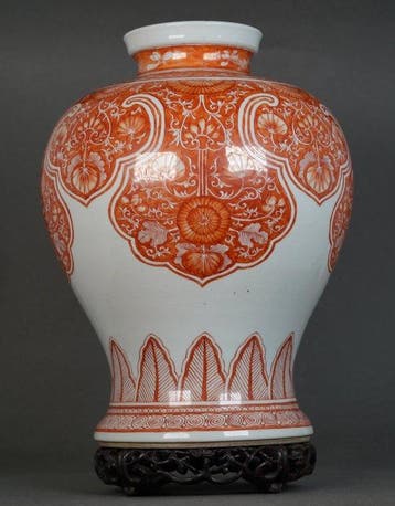 Vaas - Porselein - China - Onderglazuur Blauwe Cirkels, Antiek en Kunst