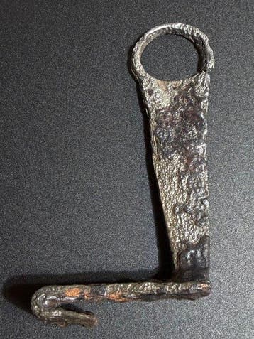 Oud-Romeins IJzer Intacte sleutel met een uiterst zeldzame, Antiek en Kunst
