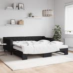 vidaXL Slaapbank met onderschuifbed en matrassen 100x200 cm, Verzenden, Nieuw