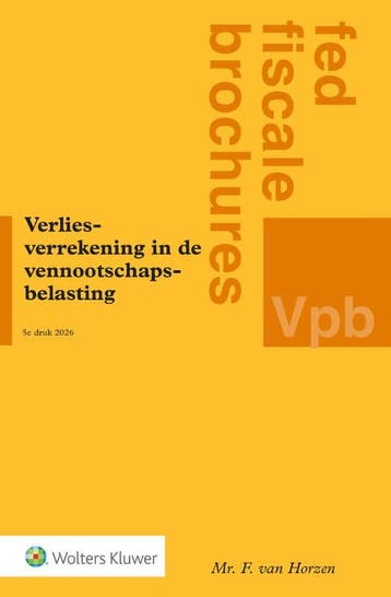 Verliesverrekening In De Vennootschapsbelasting |  | Nieuw, Verzenden, Nieuw