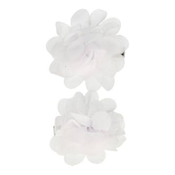 Haarspeld Duckklem 5cm – Haarbloem - Wit - Set van 2, Nieuw