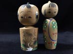 Set van 11 / Japanse vintage houten kokeshi-poppen (Hoogte:, Antiek en Kunst