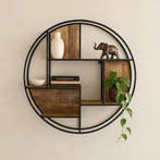 Wandrek Mangohout Bowi Rond 60 cm, Huis en Inrichting, Verzenden, Nieuw